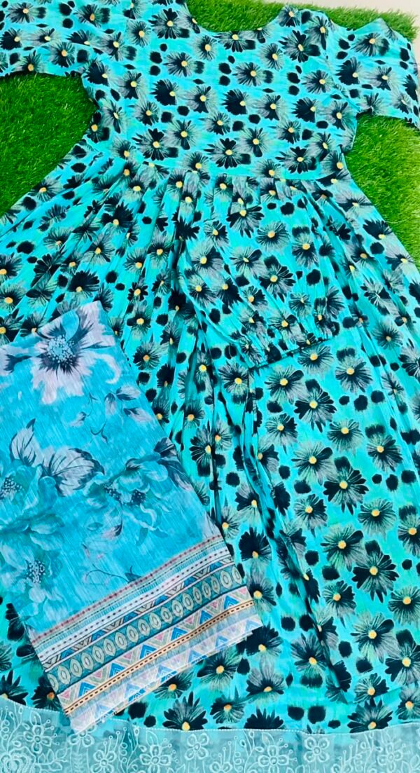3 Piece Printed Lawn Frock